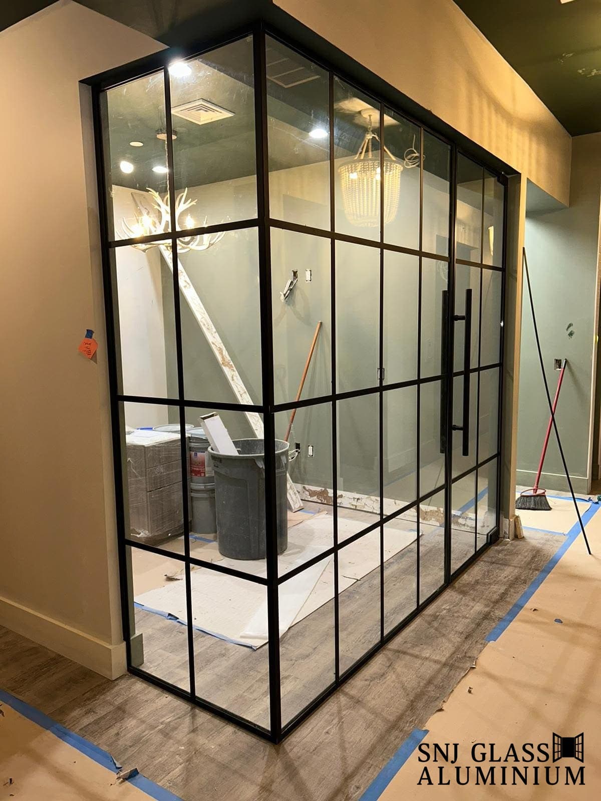 Office glass partition project.