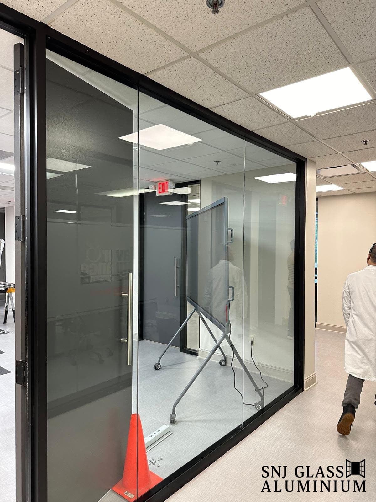 Office glass partition project.