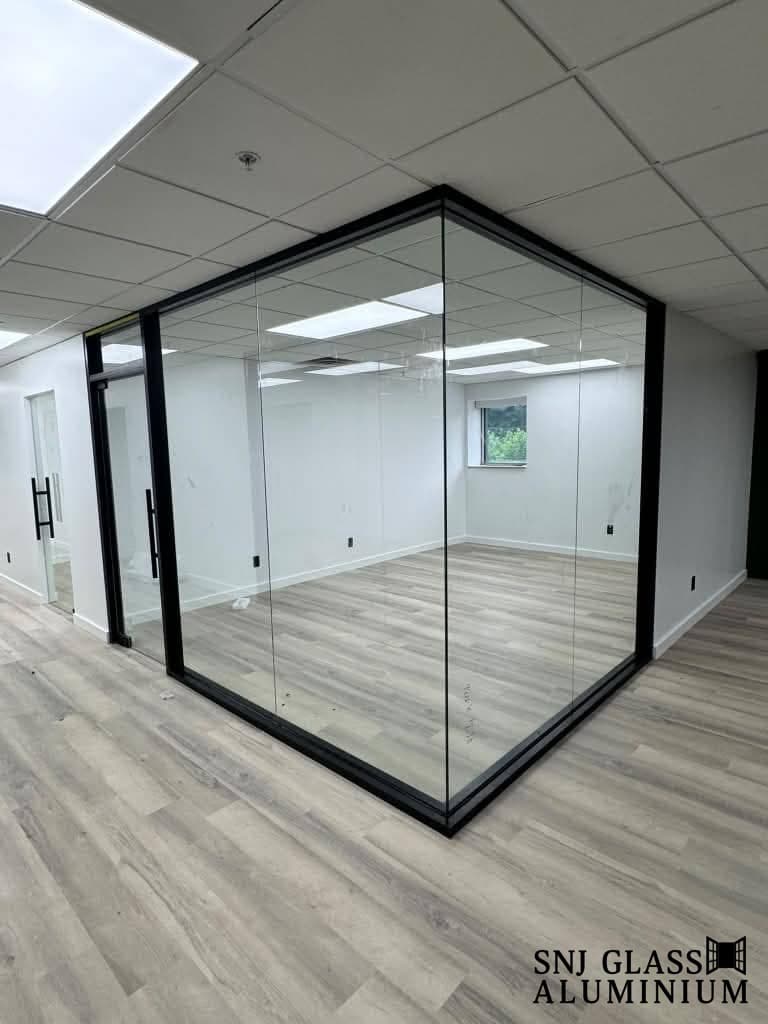Office glass partition project.
